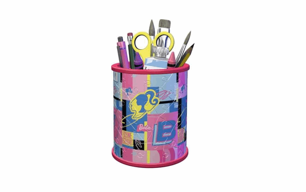 3D Jigsaw - Barbie Pencil Holder 54 pieces by Ravensburger - The Jigsaw Cellar