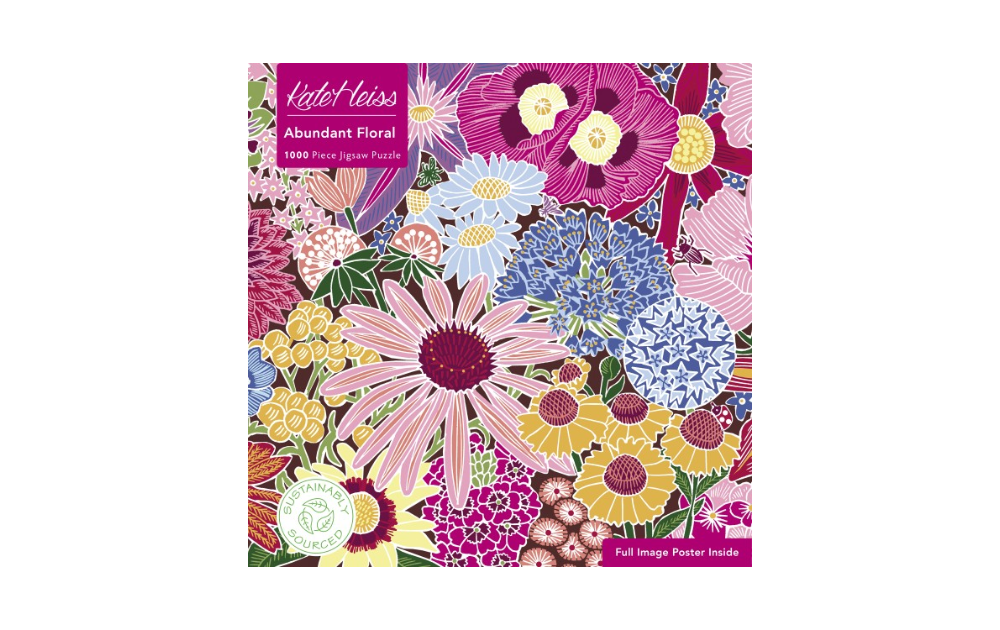 Abundant Floral Kate Heiss 1000 piece puzzle by Flametree - The Jigsaw Cellar