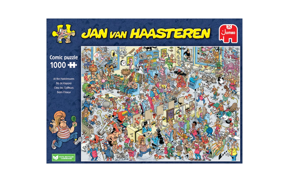 At the Hairdressers 1000 piece puzzle by Jan Van Haasteren - The Jigsaw Cellar