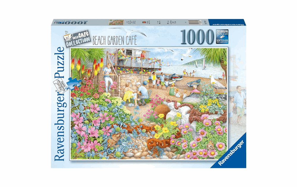 Cosy Cafe Collection 1 - Beach Garden Cafe 1000 piece puzzle by Ravensburger - The Jigsaw Cellar