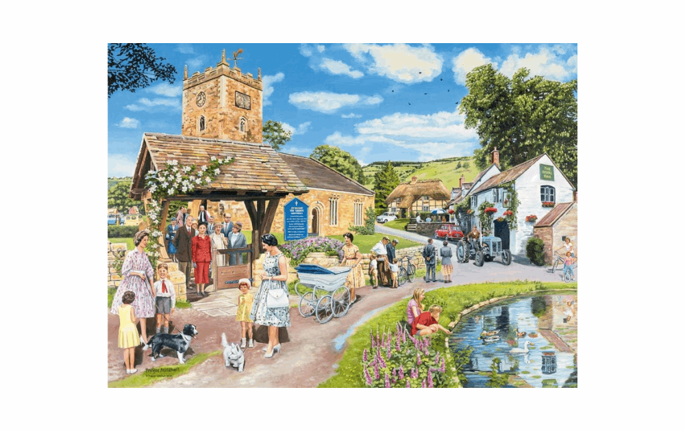 Happy Days No3 Countryside Nostalgia 4 x 500 piece puzzles by Ravensburger - The Jigsaw Cellar