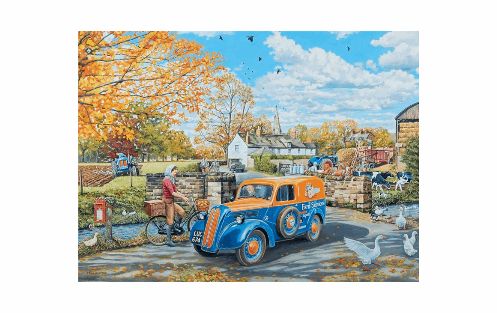 Happy Days No3 Countryside Nostalgia 4 x 500 piece puzzles by Ravensburger - The Jigsaw Cellar