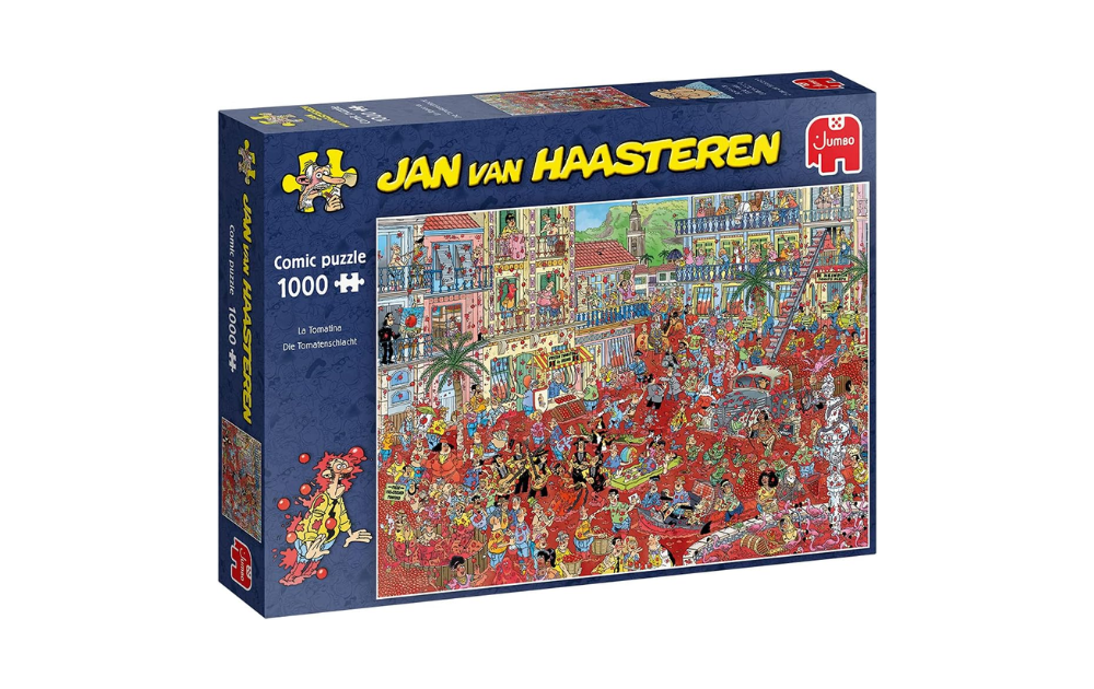 La Tomatina 1000 piece Jan van Haasteren puzzle by Jumbo - The Jigsaw Cellar