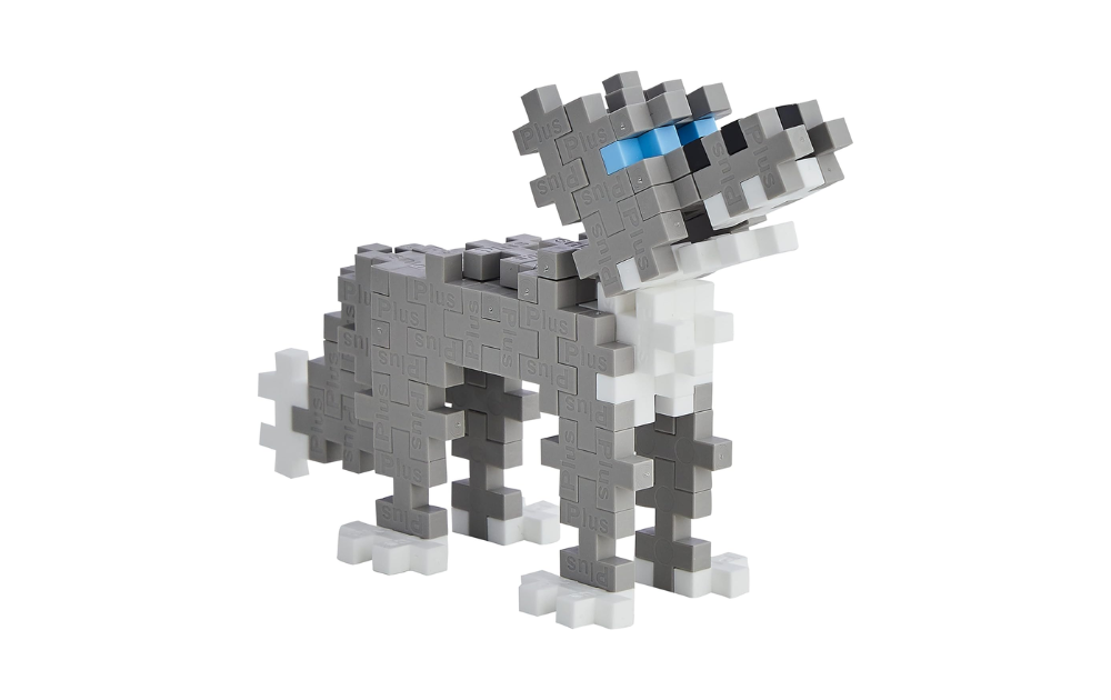 Plus Plus - Gray Wolf 100 piece tube - The Jigsaw Cellar