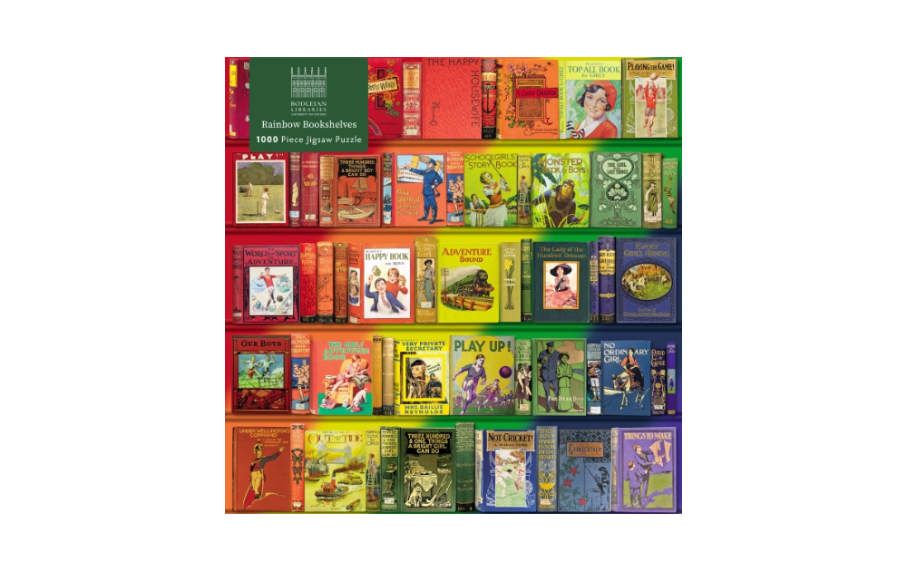 Rainbow Bookshelves Bodleian Libraries 1000 Piece Puzzle by Flametree - The Jigsaw Cellar