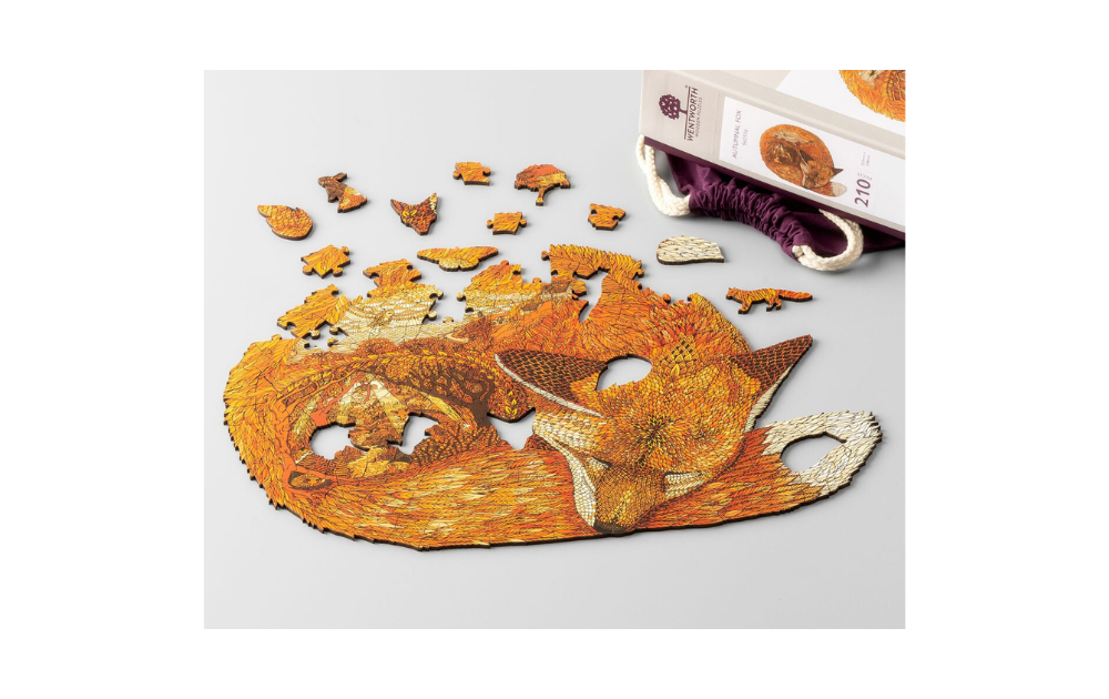 Wooden Jigsaw - Autumnal Fox 210 Piece Puzzle by Wentworth - The Jigsaw Cellar