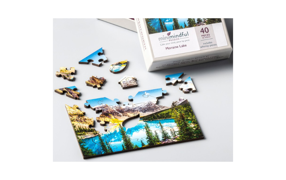 Wooden Jigsaw - Moraine Lake Mini Mindful 40 Piece Puzzle by Wentworth - The Jigsaw Cellar