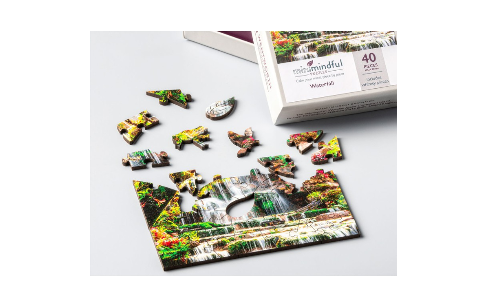 Wooden Jigsaw - Waterfall Mini Mindful 40 Piece Puzzle by Wentworth - The Jigsaw Cellar