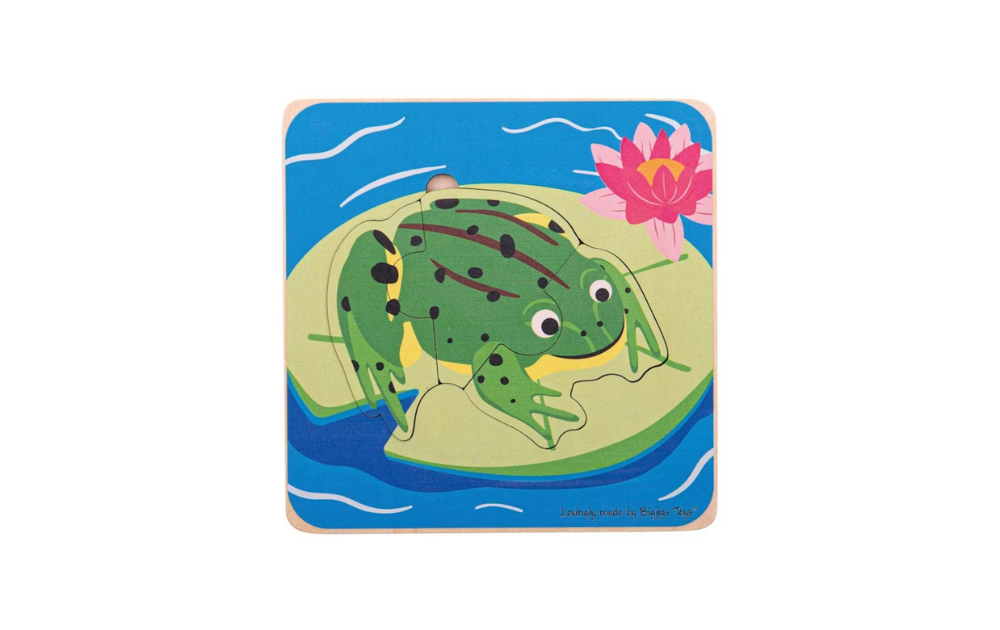 Lifecycle Puzzle - Frog from Bigjigs with bright colours and lily pad design, featuring educational fun for young children