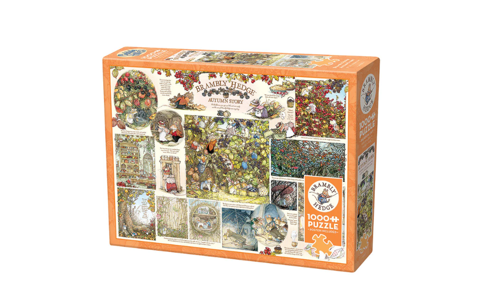 Cobble Hill Brambly Hedge Autumn Story jigsaw puzzle featuring charming illustrated scenes with 1000 pieces