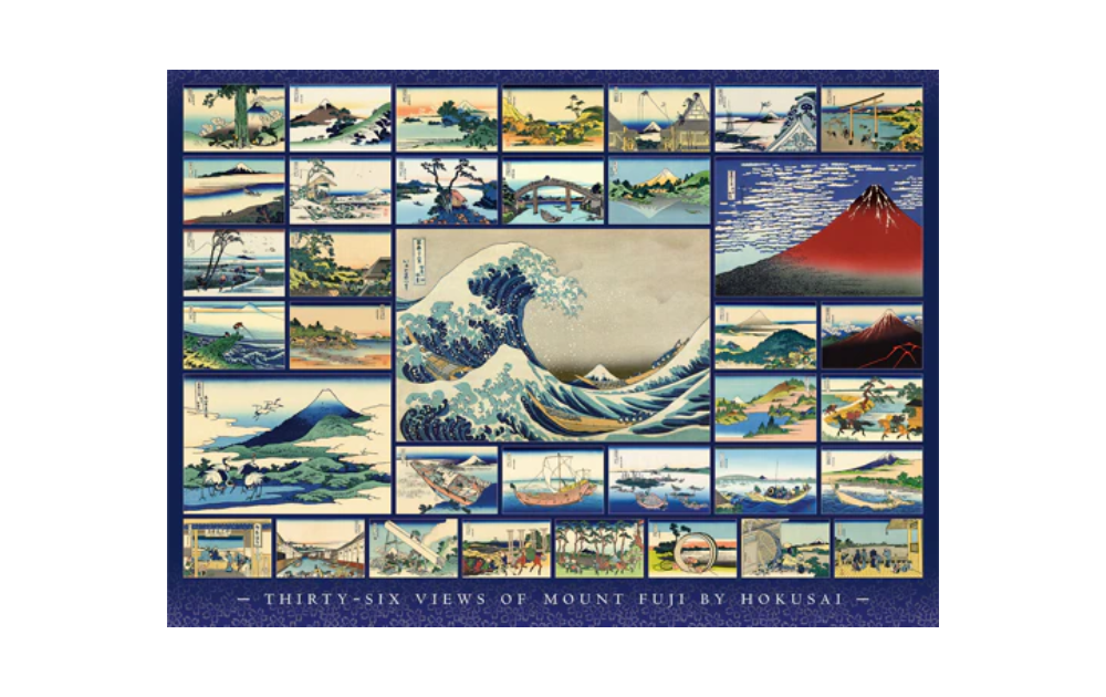 Cobble Hill Hokusai puzzle featuring Thirty-Six Views of Mount Fuji art collection