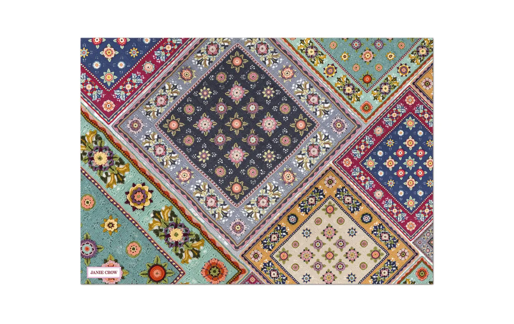 Emma Ball fruit puzzle featuring vibrant floral and patterned designs for puzzle enthusiasts