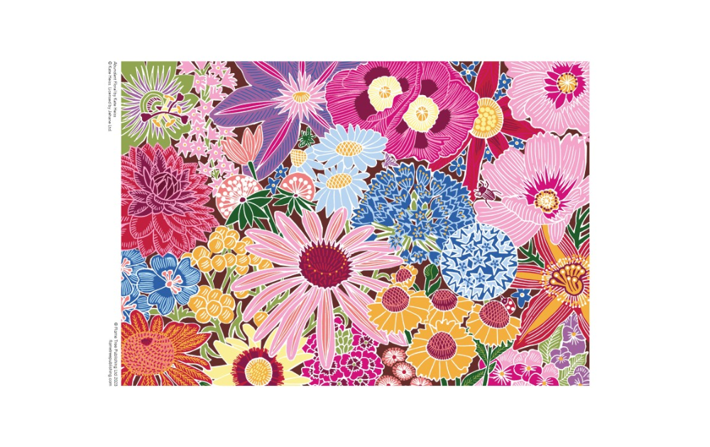 Flametree Abundant Floral puzzle featuring a vibrant design of colorful flowers in 1000 pieces
