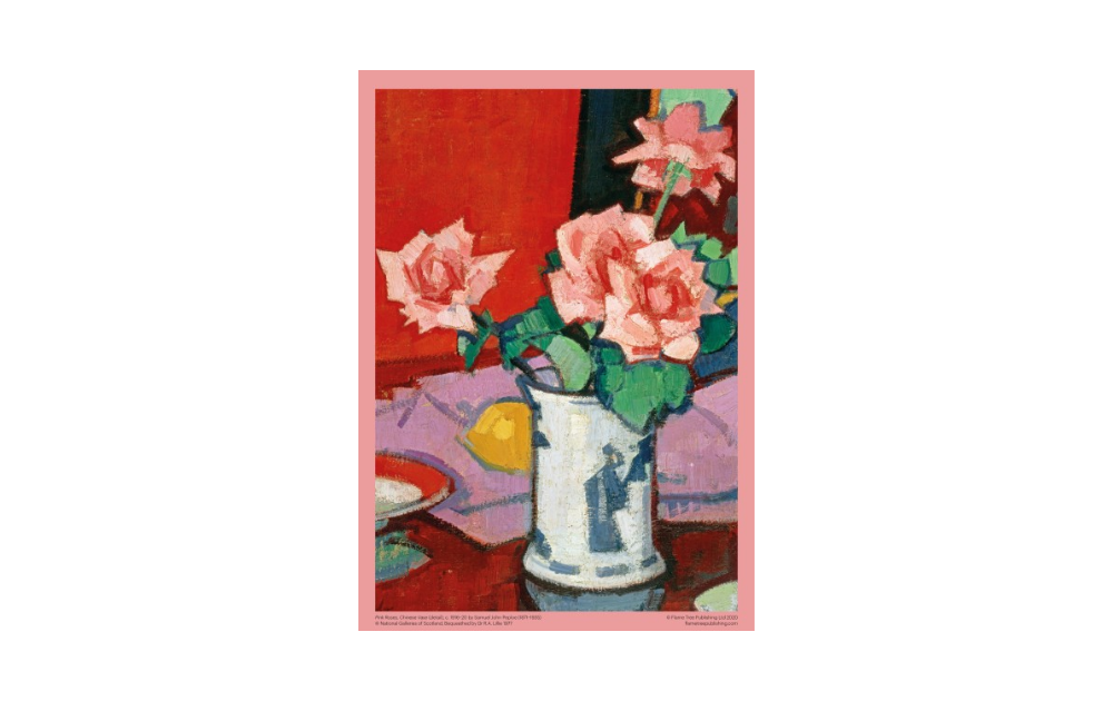 Pink Roses Chinese Vase puzzle featuring a vibrant still life of pink roses in a Chinese vase