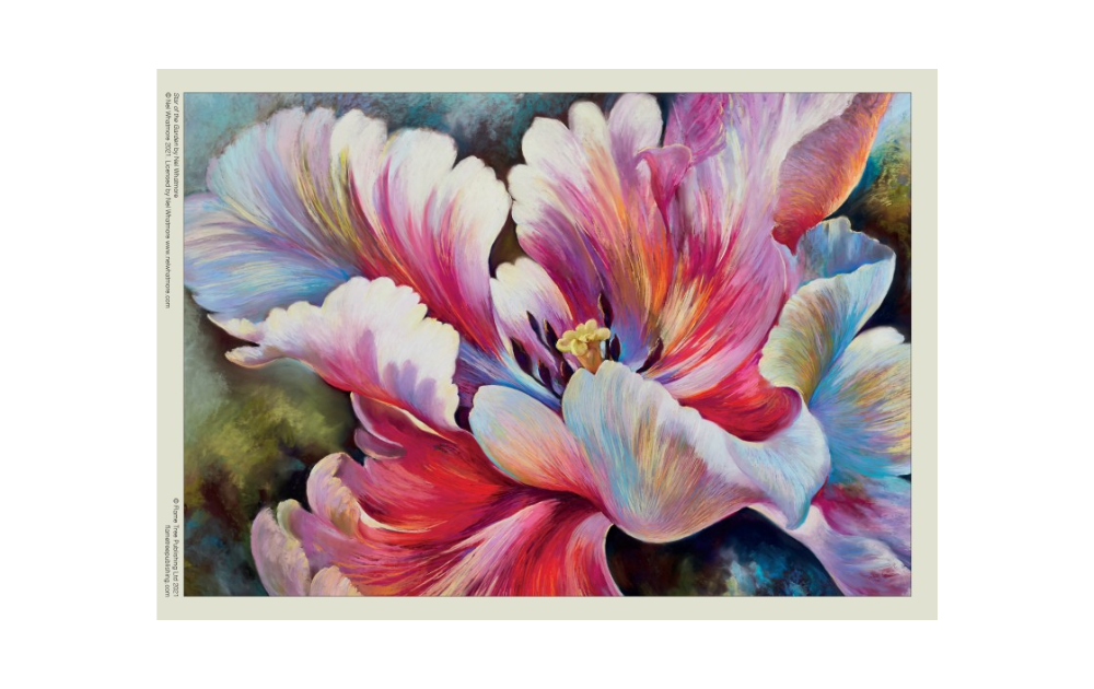 Star of the Garden 1000 piece puzzle featuring vibrant floral artwork by Nel Whatmore