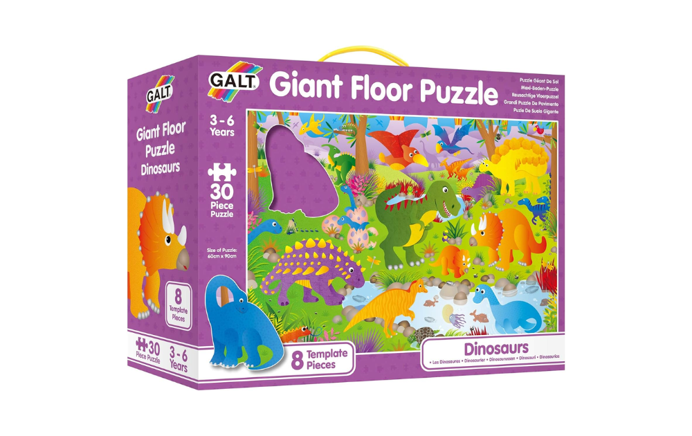 Galt Giant Dinosaur Floor Puzzle with colorful dinosaur illustrations and 30 large pieces for ages 3-6