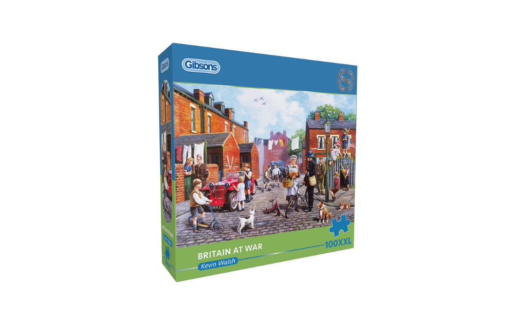 Britain at War puzzle 100XXL by Gibsons featuring a historical street scene