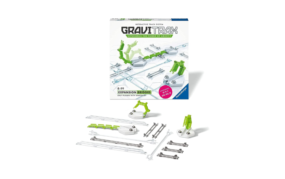 Gravitrax Expansion Bridges set for enhancing track layouts with bridge building features