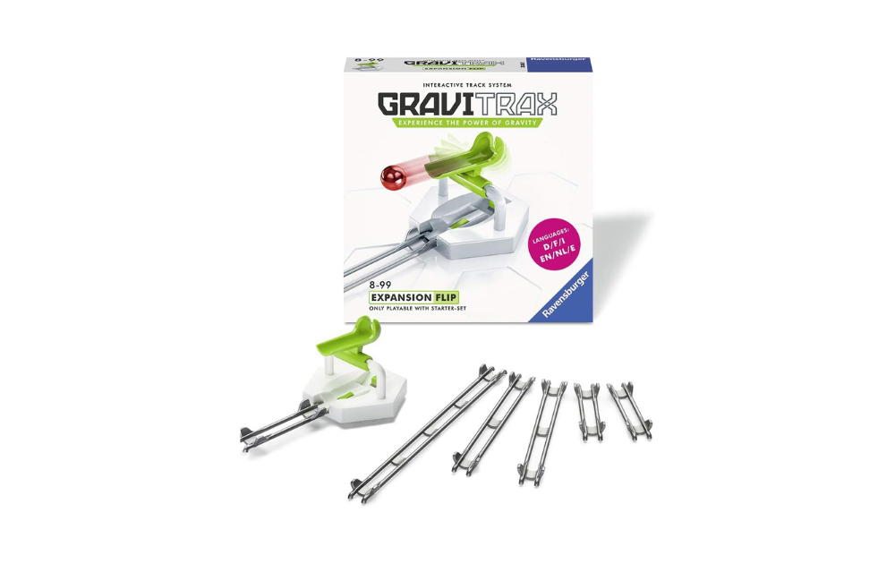 Gravitrax Expansion Flip set featuring a green track component and connectors for interactive marble runs