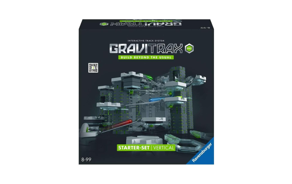 Gravitrax Pro Starter Set Vertical game box featuring an interactive track system for creative play