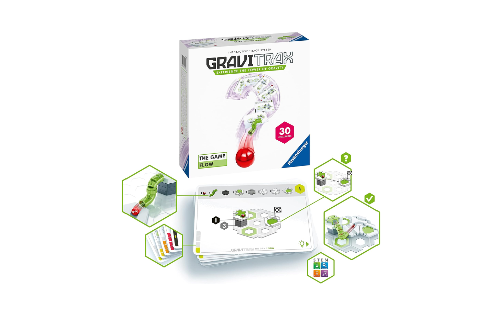 Gravitrax The Game Flow box with instructions and marble track components for creative fun