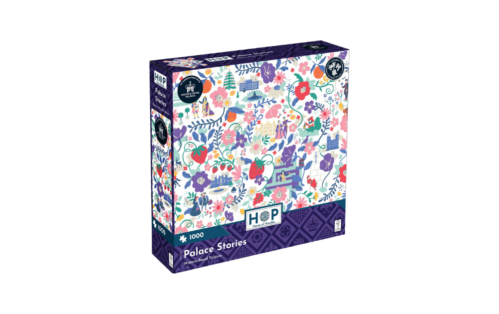 Palace Stories 1000 Piece Jigsaw Puzzle by House of Puzzles featuring vibrant floral designs