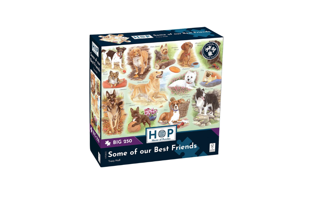 Some of our Best Friends Big 250 Piece Jigsaw Puzzle by House of Puzzles featuring various dog breeds