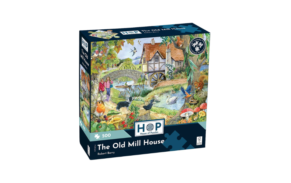 The Old Mill House 500 Piece Jigsaw Puzzle by House of Puzzles featuring a picturesque countryside scene