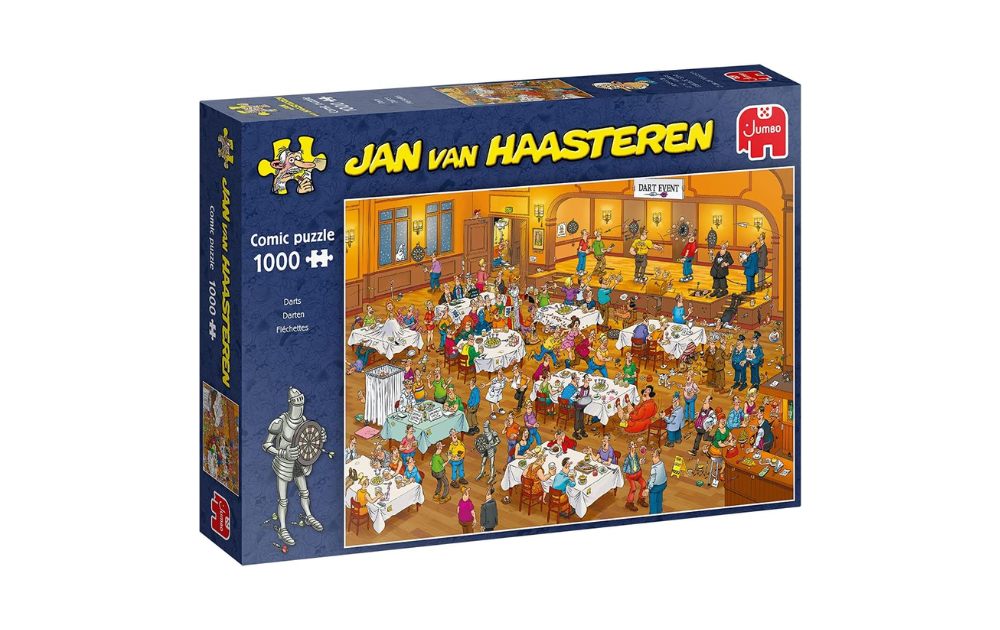 Jan van Haasteren puzzle 1000 piece featuring a lively comic scene in a restaurant setting