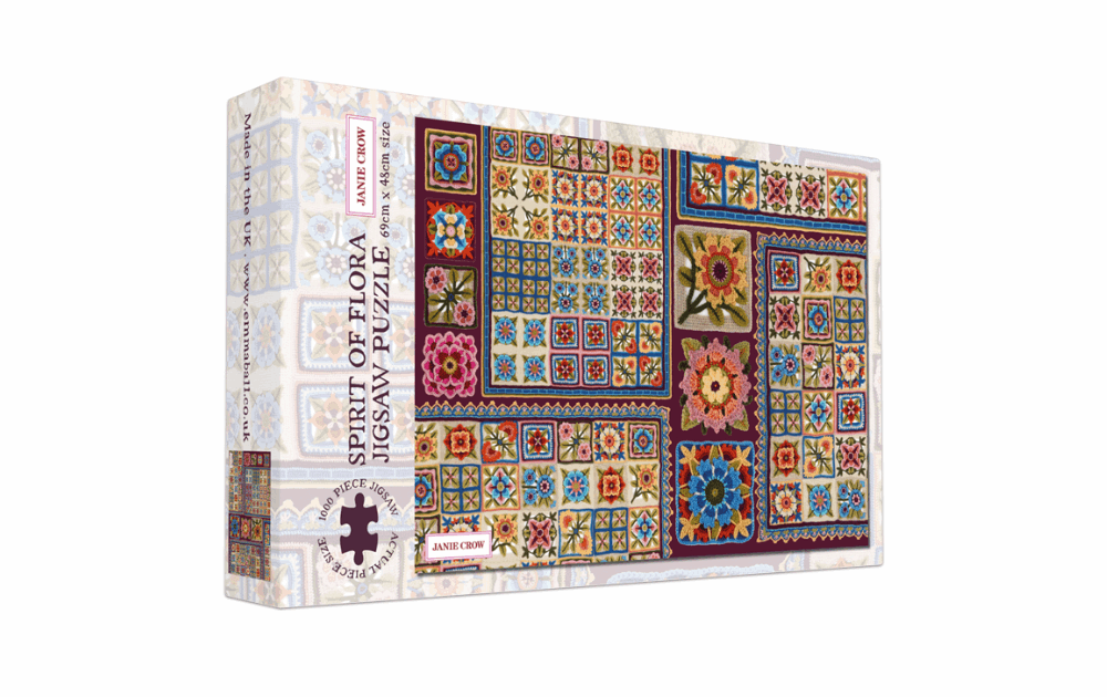 Emma Ball Spirit of Flora puzzle 1000 pieces featuring vibrant floral designs and intricate patterns