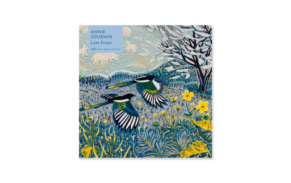Flametree Late Frost Annie Soudain puzzle 500 pieces featuring vibrant birds and flowers