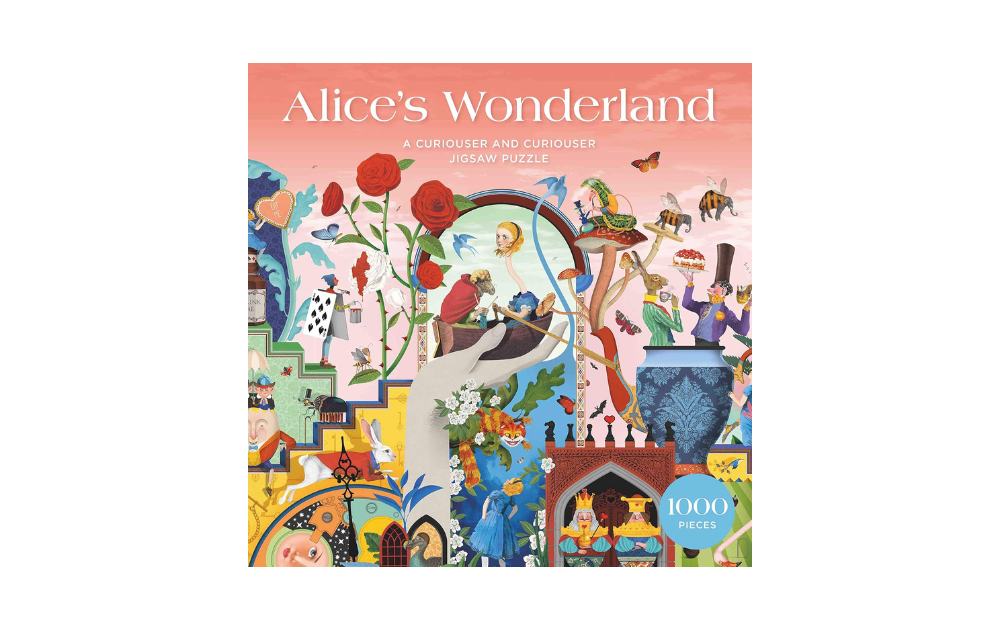 Alice's Wonderland 1000 piece puzzle by Laurence King featuring vibrant artwork and whimsical characters