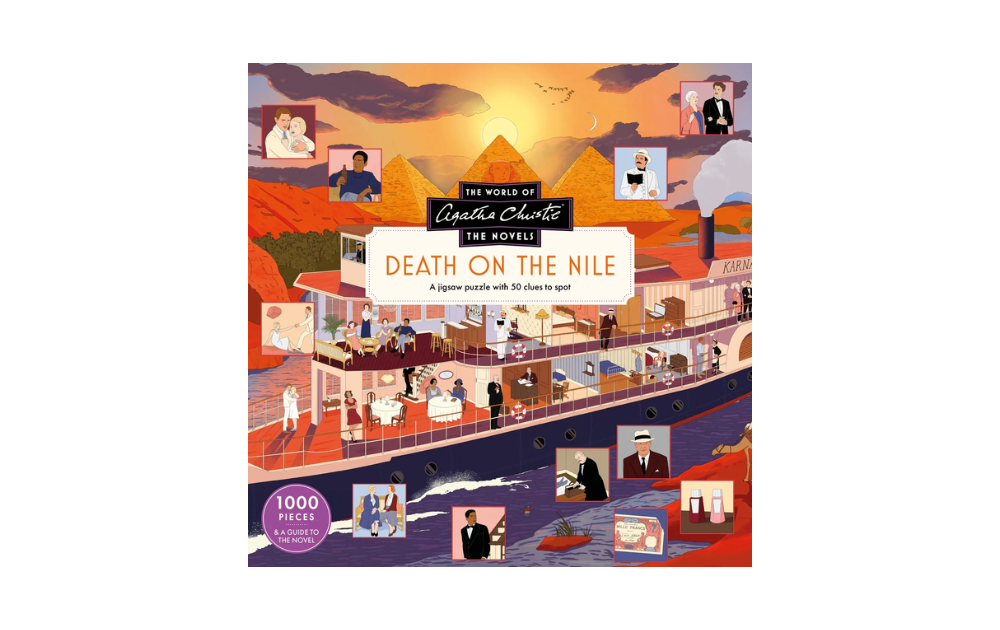 Death on the Nile - The World of Agatha Christie 1000 Piece Jigsaw Puzzle by Laurence King featuring iconic characters and scenes