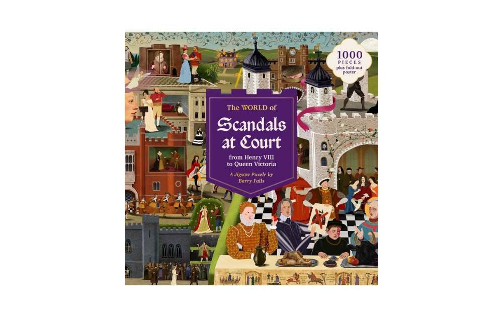 The World of Scandals at Court 1000 Piece Jigsaw Puzzle by Laurence King featuring a detailed historical scene