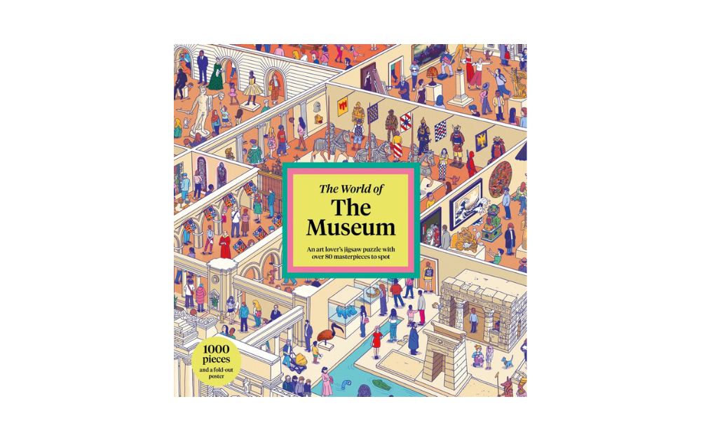 The World of The Museum 1000 Piece Jigsaw Puzzle by Laurence King featuring intricate museum scenes