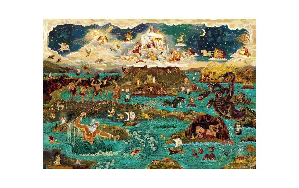 The World of The Odyssey & Other Greek Myths 1000 Piece Jigsaw Puzzle by Laurence King featuring mythological scenes