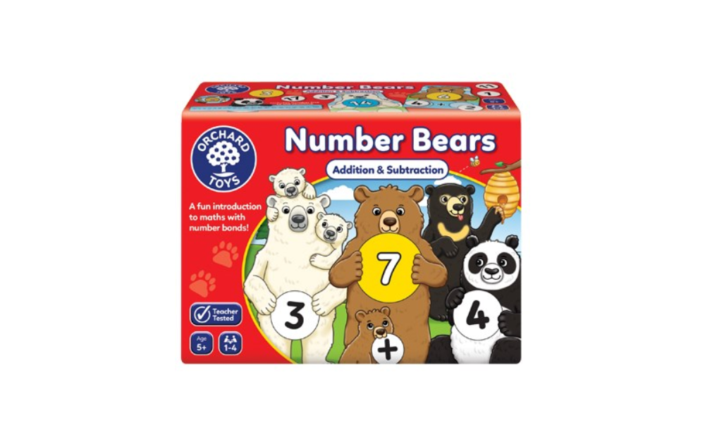 Orchard Toys Number Bears game educational toy featuring bears for learning addition and subtraction