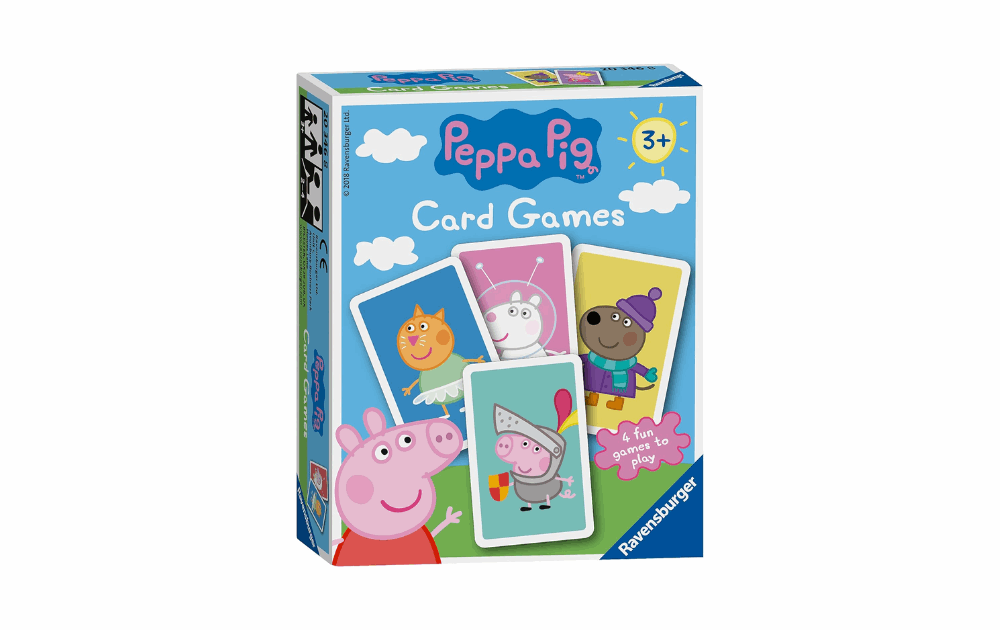 Ravensburger Peppa Pig card game box featuring colorful characters for children ages 3 and up