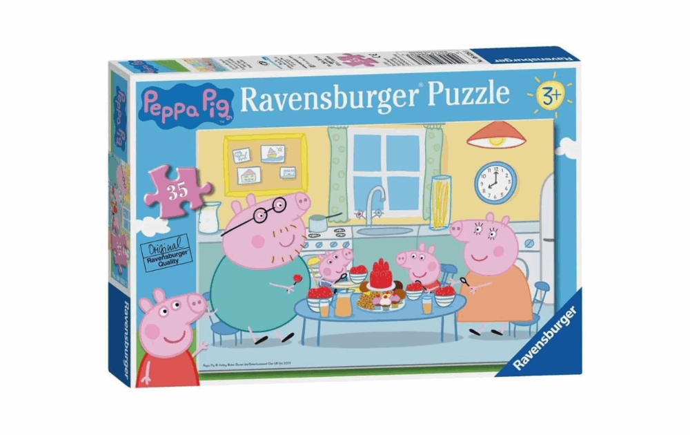 Ravensburger Children's Peppa Pig jigsaw puzzle for family time with 35 pieces featuring a kitchen scene