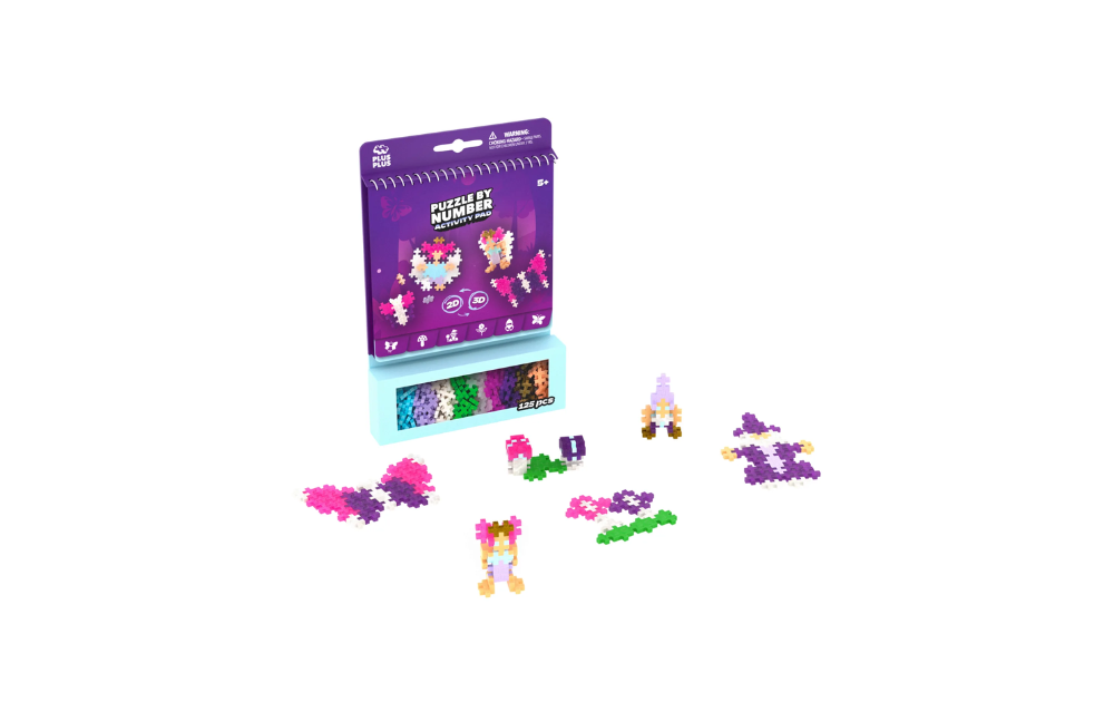 Plus Plus Activity Pad - Enchanted Forest with vibrant pieces for creative building fun