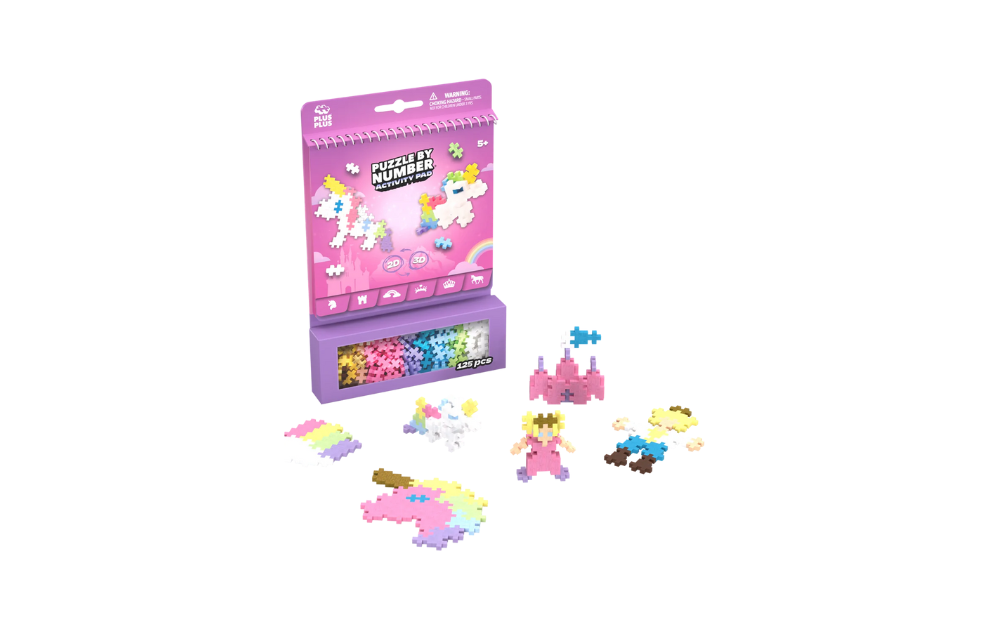 Plus Plus Fairy Tale Activity Pad with colorful pieces for creative play and building fun