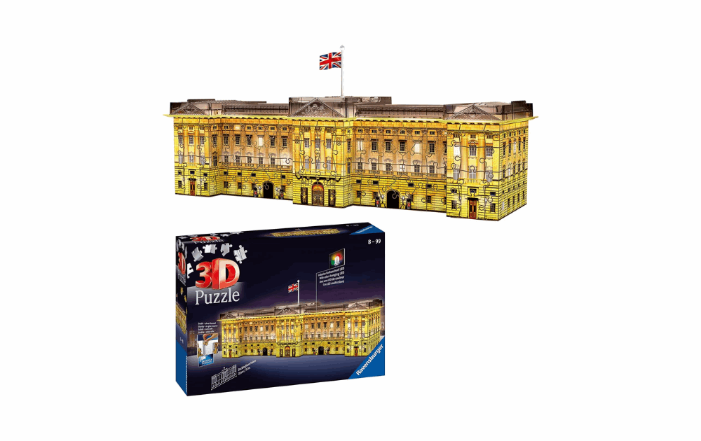 3D Buckingham Palace puzzle by Ravensburger, 216 light-up pieces for enjoyable assembly