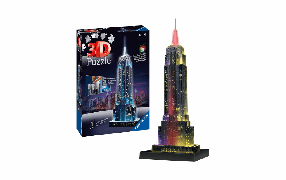 3D jigsaw light up Empire State Building puzzle by Ravensburger with 216 pieces for building enthusiasts