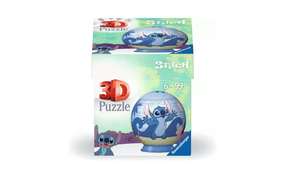 Disney Stitch 3D puzzle ball by Ravensburger with 54 pieces for all ages from 6 to 99