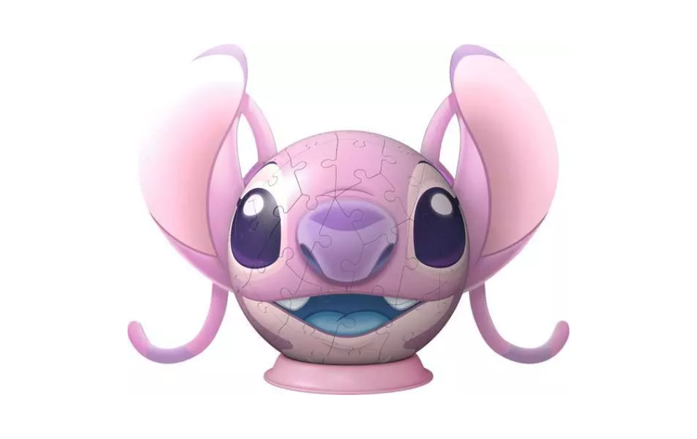 Disney Stitch Angel with Ears Globe 3D Puzzle by Ravensburger featuring a colourful design and 216 pieces