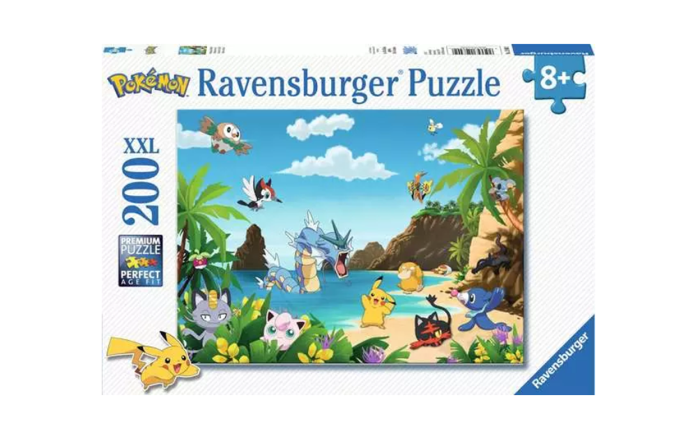 Gotta Catch 'Em All 200XXL Piece Jigsaw Puzzle by Ravensburger featuring Pokémon in a vibrant nature scene