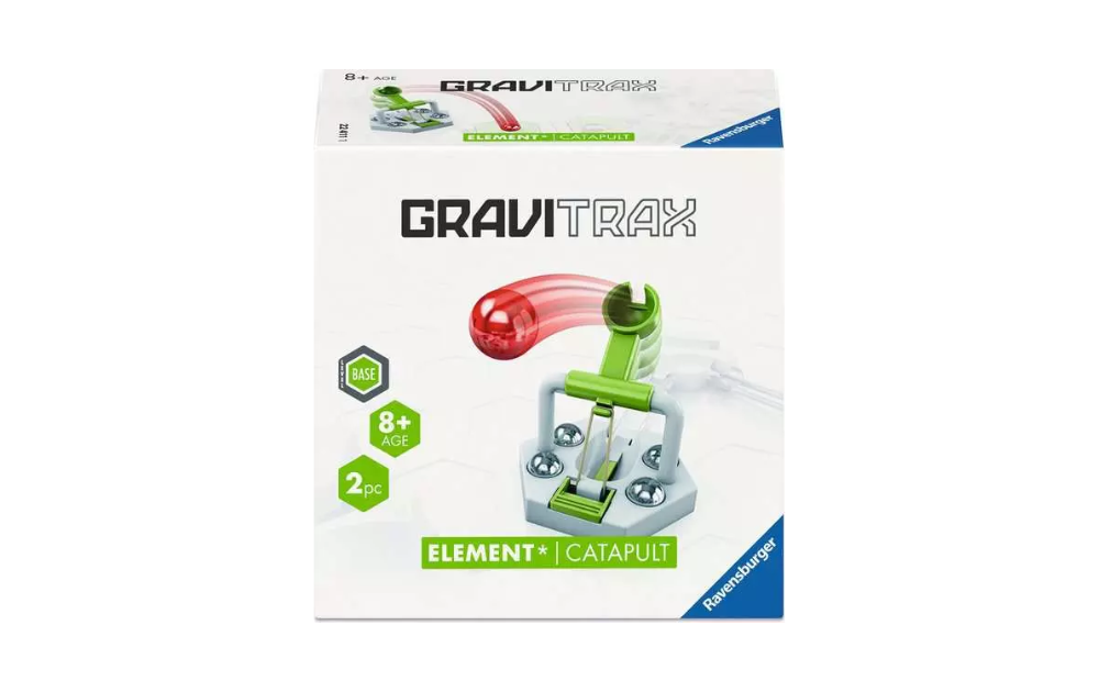 GraviTrax Element Catapult accessory box featuring two catapult pieces for enhanced marble runs