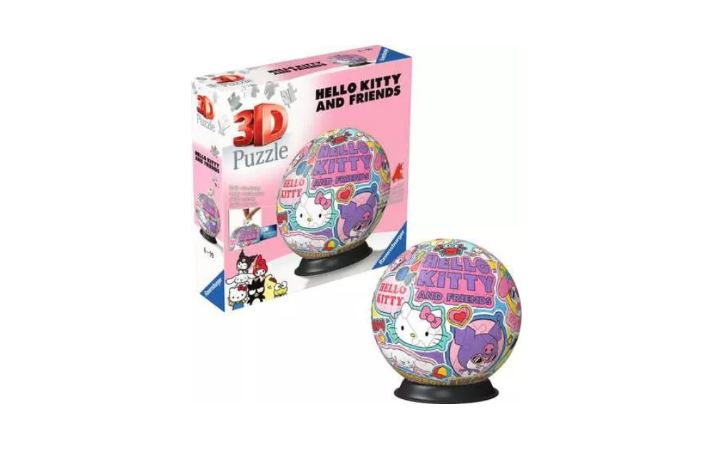 Ravensburger Hello Kitty 3D jigsaw puzzle with a colourful design and display stand included