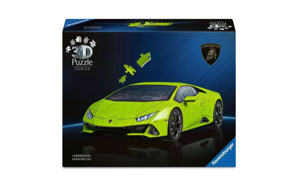 Lamborghini Huracan Evo 3D Puzzle by Ravensburger with 108 pieces for car enthusiasts