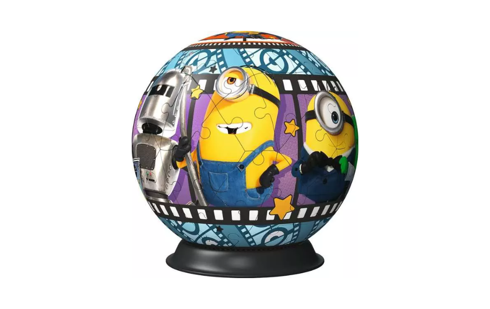 Minions & Monsters Globe 3D Puzzle by Ravensburger featuring playful Minions, 540 puzzle pieces